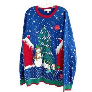 NWT Jolly Sweaters Murderous Snowman Ugly Christmas Sweater Xmas Holiday XL